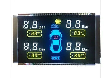 VA LCD Display Segmented Black Screen Module with 178 Degrees Viewing Angle 5.0V Operating Voltage and White LED Backlight for Car Tire Pressure
