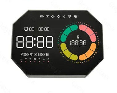 Custom Shape VA LCD Display Color Segmented LCD Display 4 Digit Zebra Screen For Clock