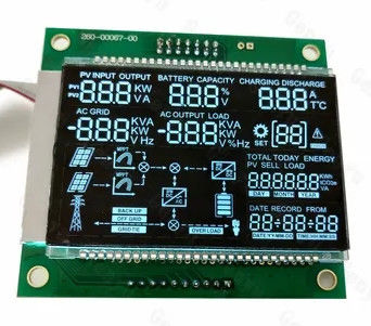 Segmented VA LCD Display Panel Hitam Putih Lampu Belakang HT1623 COB PIN Modul