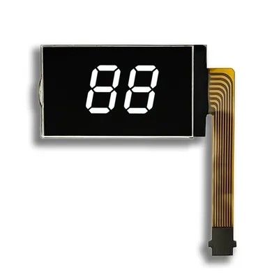 Black VA LCD Display Panel 2 Digit LCD Display 8PIN FPC Connect 5V Supply