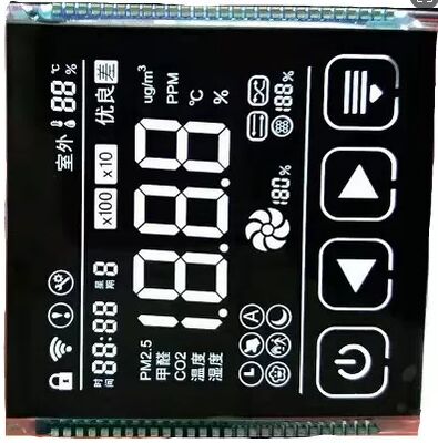 Black VA LCD Display Panel 2 Digit Segmented LCD Display with 8PIN FPC Connect and 5V Supply