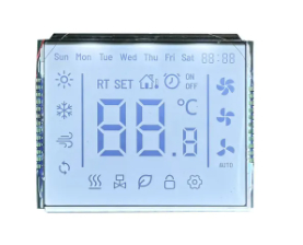 Customized TN LCD Segment LCD Display Transmissive White Backlight 4.5V 24PIN