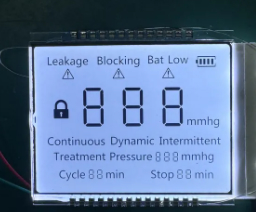 Monochrome White custom Segment HTN Positive LCD Display 3.3V 27PIN