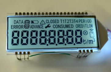 White Backlight Custom LCD Screen HTN Segmented 28PIN Energy Meter LCD Display