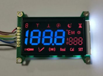 Black 5V VA LCD Display Module with 12 O'clock Viewing Direction and HT1621 Driver IC