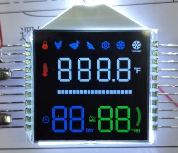 VA LCD Display with 33x29 mm Display Area 22PIN Interface and Color Digits for High Contrast Applications