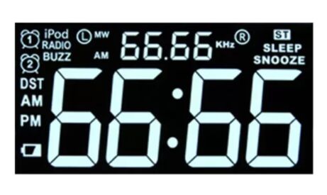 Customized Size VA LCD Display with 2.8~5.0V Working Voltage and 6:00 O'clock Viewing Direction
