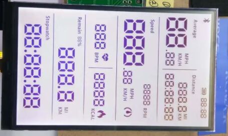 Static Drive LCD COG Module with 6 o'clock Viewing Angle 26 Pins and 3.3V Voltage for SPI Interface