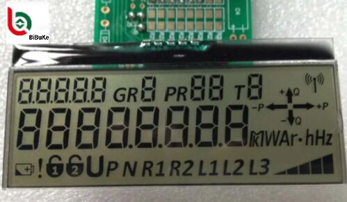 17 Digits 7 Segment Custom LCD Module with Transflective LCD Display and I2C Serial Interface for Energy Meter