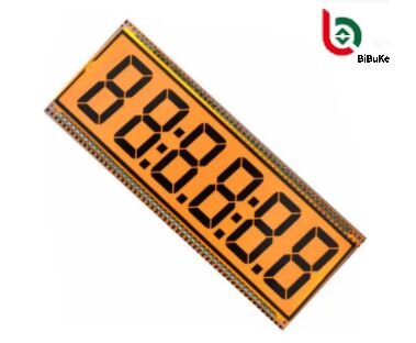 Custom 7 Segment LCD Display with 37mm x 17mm x 1.1mm Dimensions and 3.0V Supply Voltage for 34mm x 12mm Viewing Area