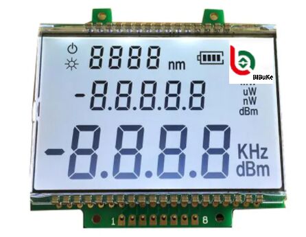Custom 7 Segment LCD Display Panel with 83x76x1.1mm Dimensions 4.3V and 1/4 Duty 1/3 Bias