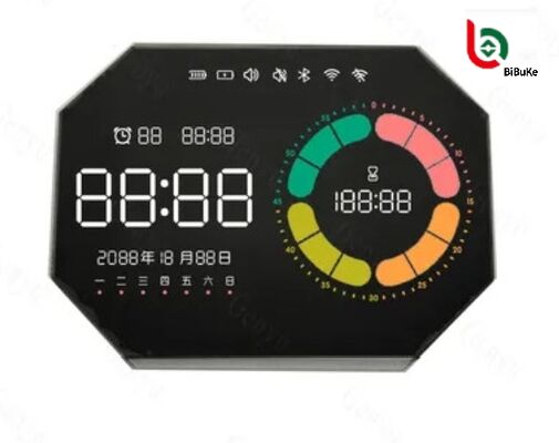 Custom Shape VA LCD Display with 4 Digit Color Segmented Zebra Screen for Industrial Applications