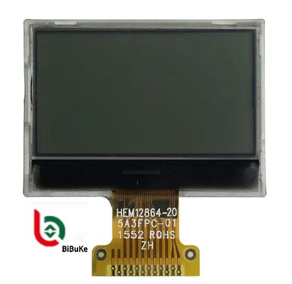 FSTN Positive 128x64 LCD Graphic Display with 3.3V Operating Voltage and SPI Interface in COG Packaging