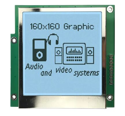 160x160 Resolution Positive Transflective FSTN LCD Module with 4 Wires SPI Interface and ST75161 Driver