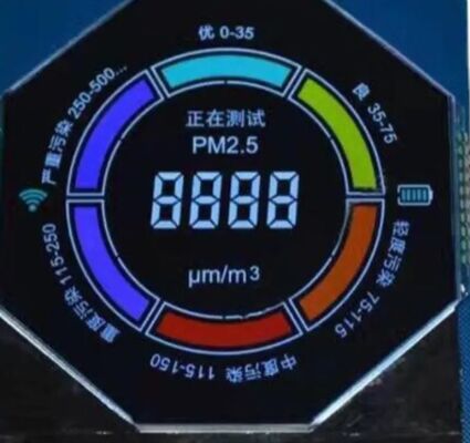 3.0V Negative Transmissive Custom Segment LCD Display with Metal Pin Connection