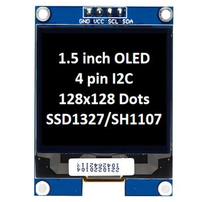 1.5 Inch I2C Interface 128x128 Pixels OLED Display Module with All Viewing Angles
