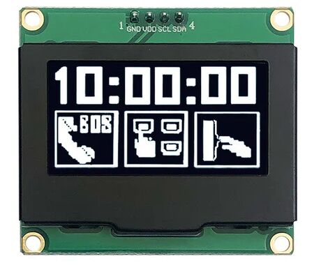 1.54 Inch Graphic OLED Display with 128x64 Dots Resolution and I2C Interface