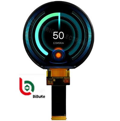 3.6 inch 544x506 High Brightness 1000 cd/㎡ Round TFT LCD Display with IPS-TFT Color Module