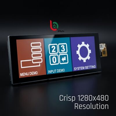 6.86-Inch High Brightness 800 cd/m² 1280*480 Dots MIPI LCD Module with IPS TFT Screen and CTP