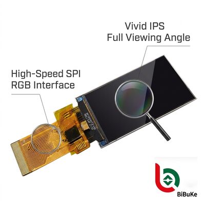 1.9 Inch 170x320 Resolution TFT LCD Display with SPI RGB Interface and IPS Full Viewing Angle