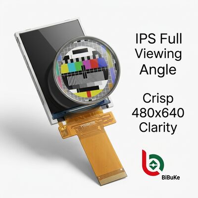 2.8 Inch 480x640 High Resolution Full Viewing Angle LCD TFT Display with IPS Technology