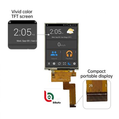 2.4 Inch TFT LCD Display with QVGA 240x320 Resolution and Resistive Touch Screen