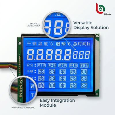 8x2 Character Monochrome LCD Display , 3.3V Mono LCD Screen TN / STN LCD Panel