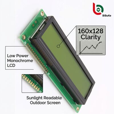 Transflective Monochrome LCD Display 160X128 Dot Matrix LCD Screen