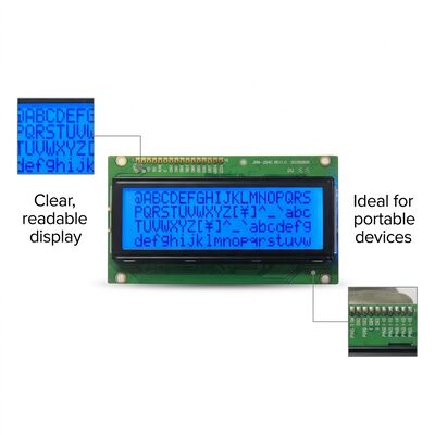 Monochrome LCD Display STN/FSTN Module with 16 Characters X 2 Lines Reflective Polarizer and Low Power Consumption