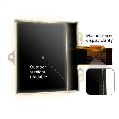 Transflecitve Positive Monochrome LCD Display 300cd/M2 6 O'Clock