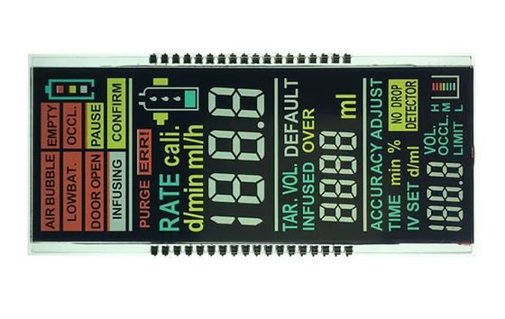 Mini 7 Segment TN LCD Display Module with Transmissive Negative Screen and 36-Pin Connector