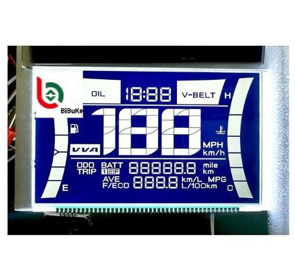 VATN Alphanumeric Segment LCD Display for Speedometer Odometer Meter with High Contrast, Wide Temperature Range, and Customizable Backlight