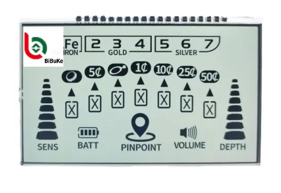OEM ODM HTN Seven Segment LCD Display with Metal Pin Connector for Industrial and Vehicle Applications