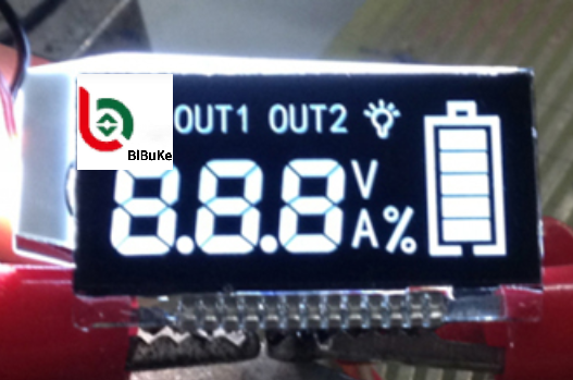 White Blue Backlight VATN Monochrome LCD Screen 